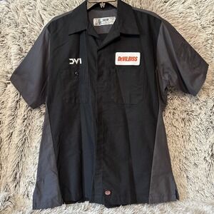 Red Kap Mechanic Work Shirt Mens Size Large Rockabilly Grunge Workwear Hot Rod‎